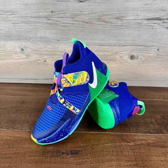 Nike Lebron Witness 7 Kaleidoscope PS Size 12C Deep Royal Blue White DQ8647 400 - Picture 1 of 9
